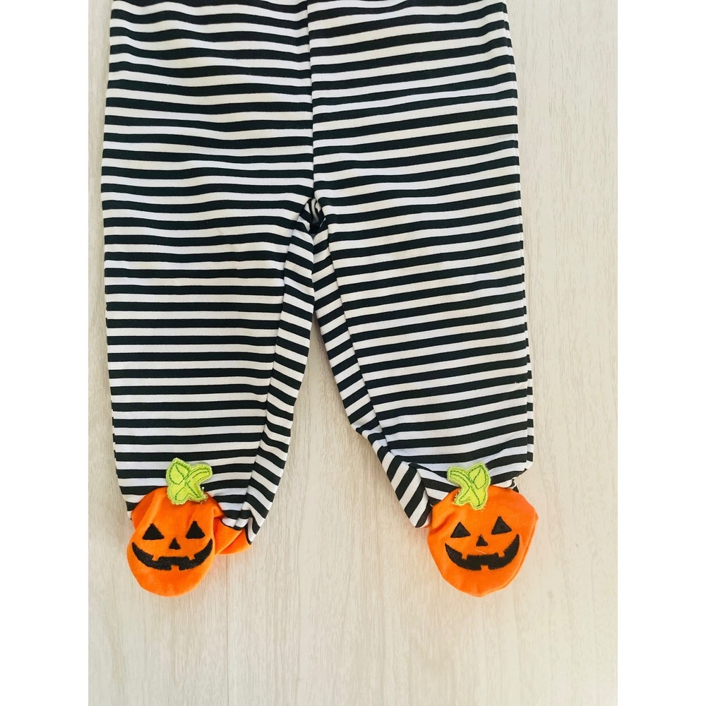Koala Set Pumpkin Halloween Bodysuit and Boo Striped Pants Set 3/6M NWT - Picture 3 of 9